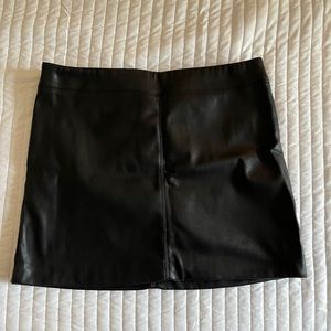 Black Leather Mini Skirt